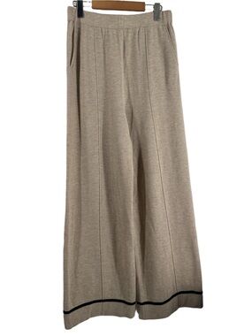 Notshy Liberty Merino Wool Trousers wide leg paternal luxury minimalist sz lg